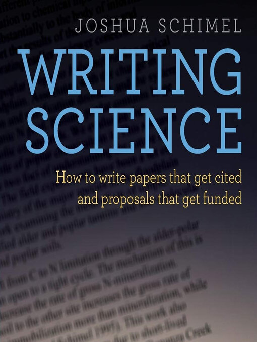 Title details for Writing Science by Joshua Schimel - Available